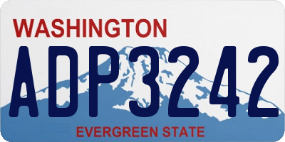 WA license plate ADP3242