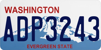 WA license plate ADP3243