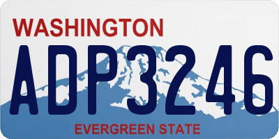 WA license plate ADP3246