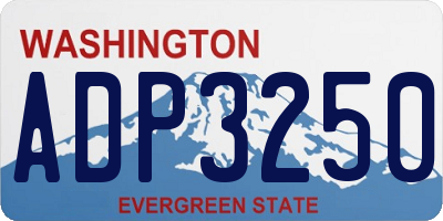 WA license plate ADP3250
