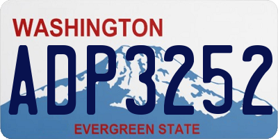 WA license plate ADP3252