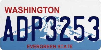 WA license plate ADP3253