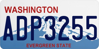 WA license plate ADP3255
