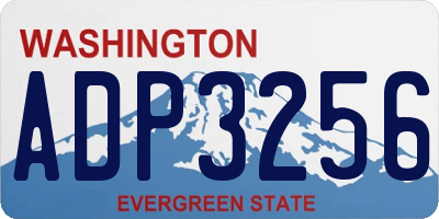 WA license plate ADP3256