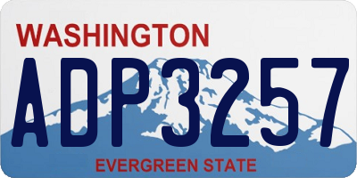 WA license plate ADP3257