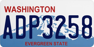 WA license plate ADP3258