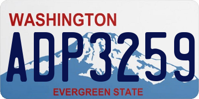 WA license plate ADP3259