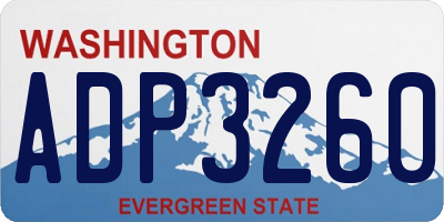 WA license plate ADP3260