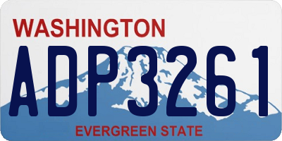 WA license plate ADP3261