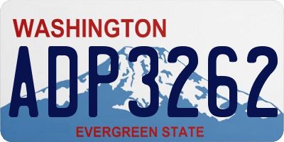 WA license plate ADP3262