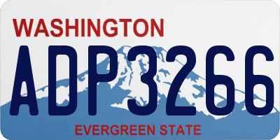 WA license plate ADP3266