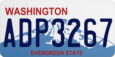 WA license plate ADP3267