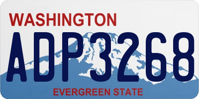 WA license plate ADP3268