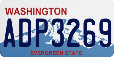 WA license plate ADP3269