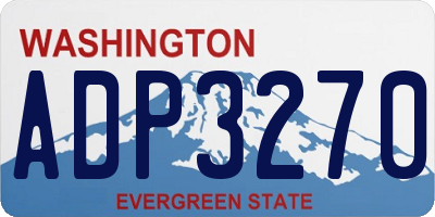 WA license plate ADP3270