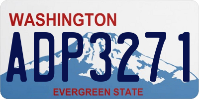 WA license plate ADP3271