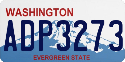 WA license plate ADP3273