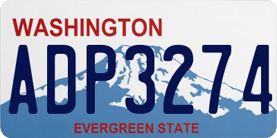 WA license plate ADP3274