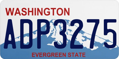 WA license plate ADP3275