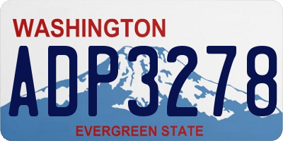 WA license plate ADP3278