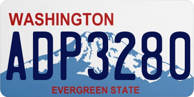 WA license plate ADP3280