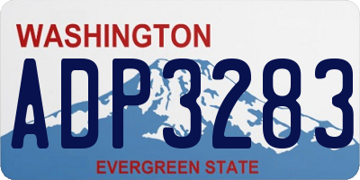 WA license plate ADP3283