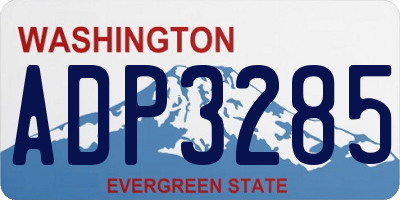 WA license plate ADP3285