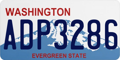 WA license plate ADP3286