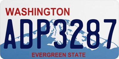WA license plate ADP3287