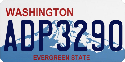 WA license plate ADP3290