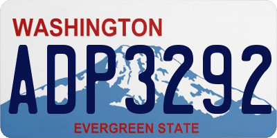 WA license plate ADP3292