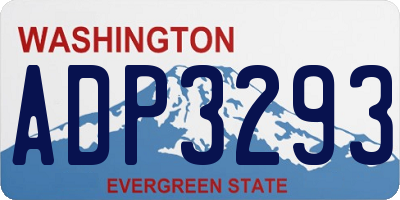 WA license plate ADP3293
