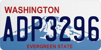 WA license plate ADP3296