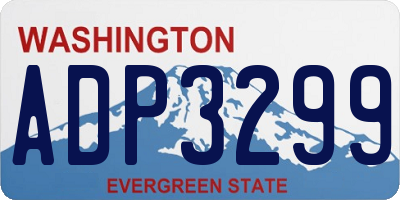 WA license plate ADP3299