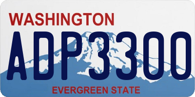 WA license plate ADP3300