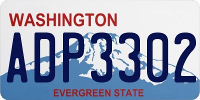 WA license plate ADP3302