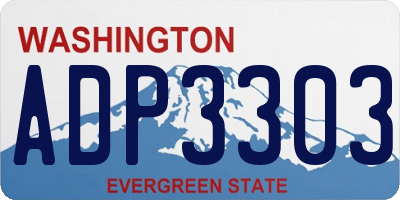 WA license plate ADP3303