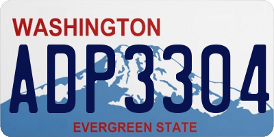 WA license plate ADP3304
