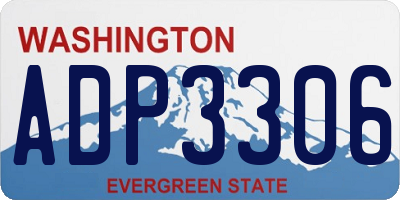 WA license plate ADP3306