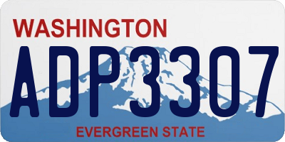 WA license plate ADP3307