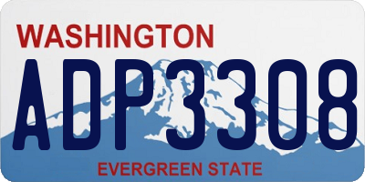 WA license plate ADP3308