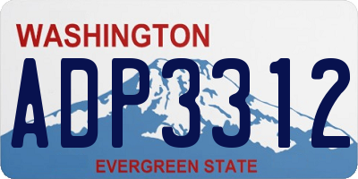 WA license plate ADP3312