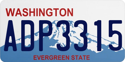 WA license plate ADP3315
