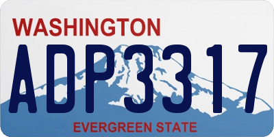 WA license plate ADP3317