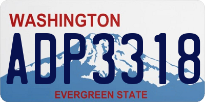 WA license plate ADP3318