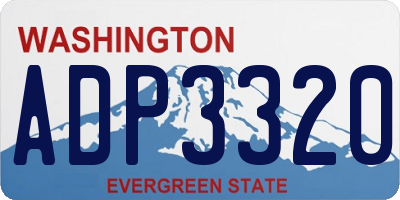 WA license plate ADP3320