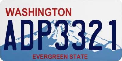 WA license plate ADP3321