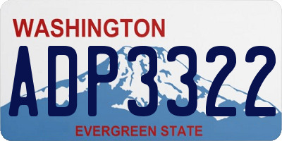 WA license plate ADP3322