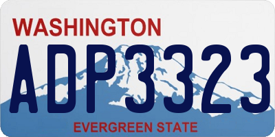 WA license plate ADP3323