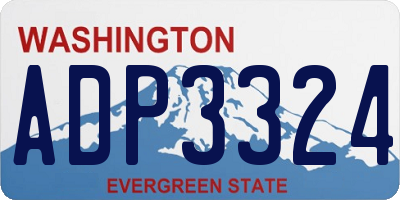 WA license plate ADP3324